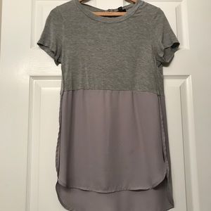 Mossimo grey blouse with zipper size xs